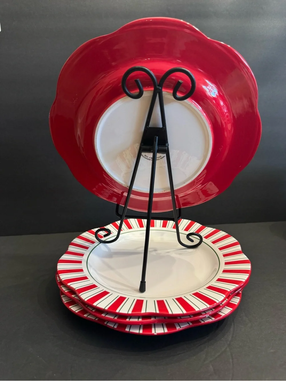 1 Pier 1 Candy Cane Dinner Plate 11